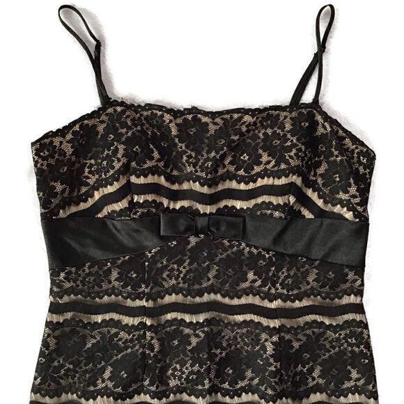 Delaru Lace Overlay Formal Cocktail Dress - Picture 2 of 8